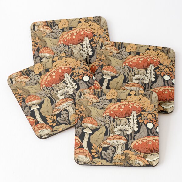 Item preview, Retro Magic Mushrooms Art designed and sold by meggydesigns.