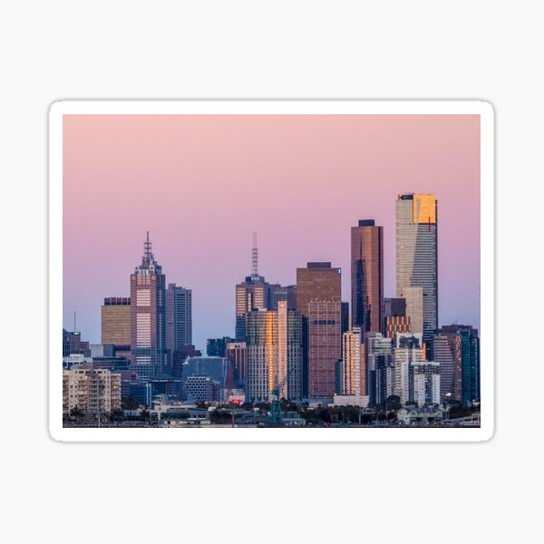 Item preview, MELBOURNE SKYLINE VIEWED FROM WILLIAMSTOWN designed and sold by MelbourneSnaps.