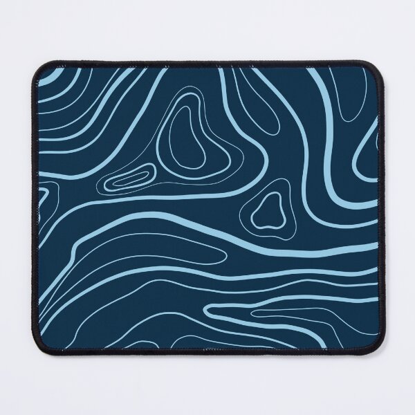 Artikelvorschau, Blaue topografische Strichzeichnungen entworfen und verkauft von art-by-soma.