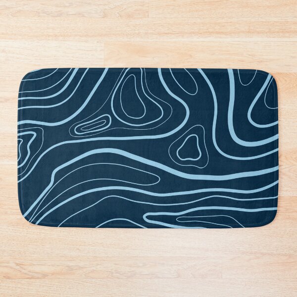 Item preview, Blue Topographical Line Art designed and sold by art-by-soma.