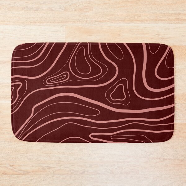 Item preview, Red Topographical Line Art designed and sold by art-by-soma.