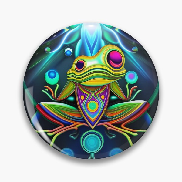 Item preview, Froggy Animal Spirit (14) - Trippy Psychedelic Frog designed and sold by TheThirdEye.