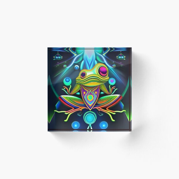Item preview, Froggy Animal Spirit (14) - Trippy Psychedelic Frog designed and sold by TheThirdEye.
