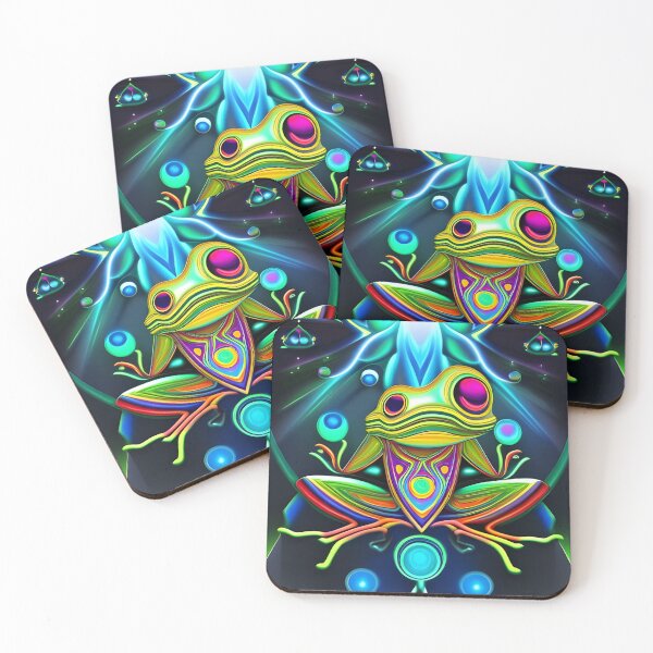 Item preview, Froggy Animal Spirit (14) - Trippy Psychedelic Frog designed and sold by TheThirdEye.