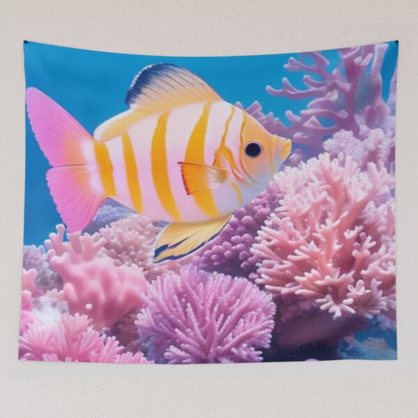 Item preview, a butterflyfish with corals  designed and sold by mikaws.
