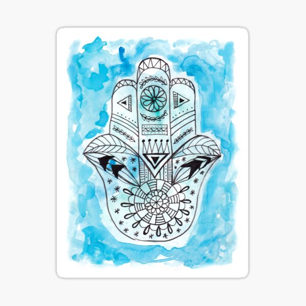 Hamsa Hand - Blue Sticker