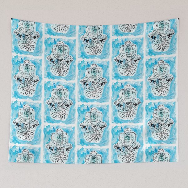 Item preview, Hamsa Hand - Blue designed and sold by Kristen Fagan.