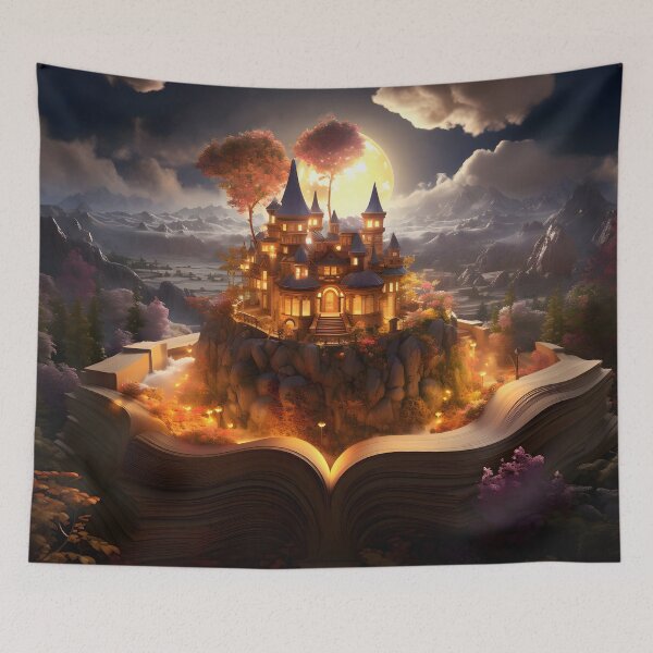 Item preview, Magical Storybook Castle Art designed and sold by ConfettiSkyArt.