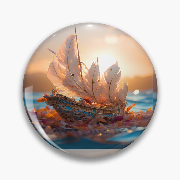 Item preview, wonderful junk boat sealing over ocean designed and sold by Zwzc.