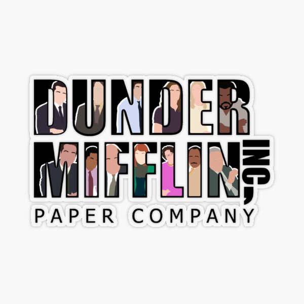 Dunder Mifflin The Office Logo' Sticker | Spreadshirt