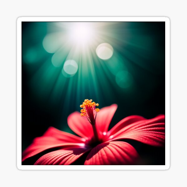 Morning Hibiscus Sticker