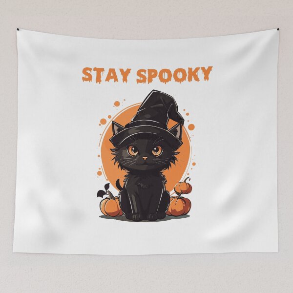 Item preview, Stay Spooky Cat on Halloween  designed and sold by ArtByKattie.
