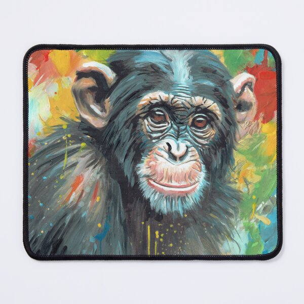 Item preview, CHIMP ACRYLIC SPLATTER PAINTING  designed and sold by BazwoldArtist.