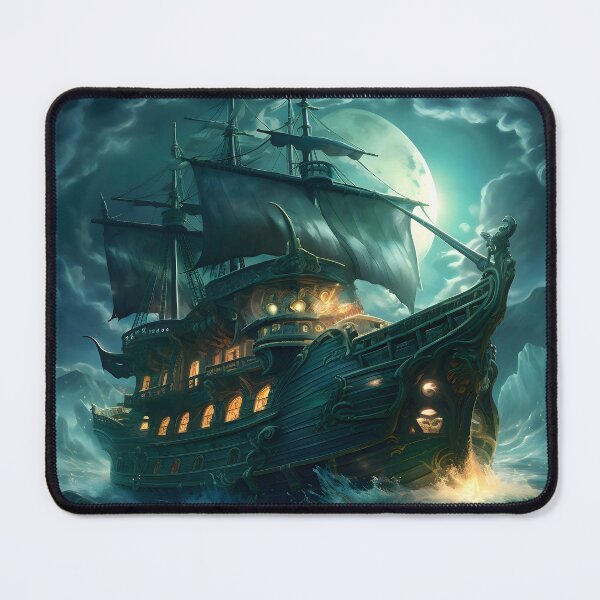 Item preview, Eerie Pirate Ship Art designed and sold by ConfettiSkyArt.