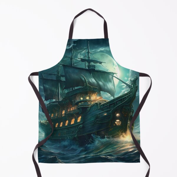 Item preview, Eerie Pirate Ship Art designed and sold by ConfettiSkyArt.
