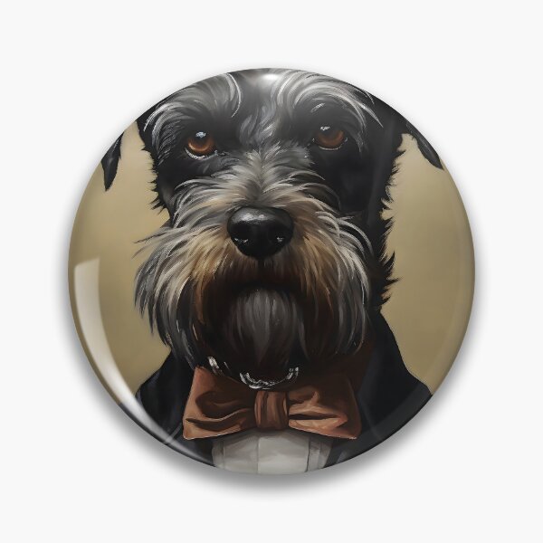 Artikelvorschau, Elegante Minischnauzer-Porträtkunst entworfen und verkauft von ConfettiSkyArt.