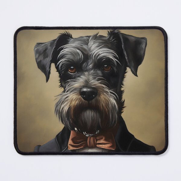 Aperçu de l'œuvre Dapper Mini Schnauzer Portrait Art créée et vendue par ConfettiSkyArt.
