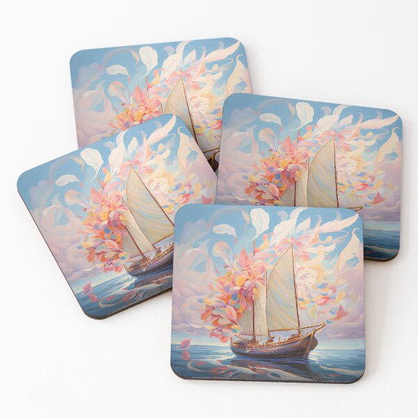 Item preview, art work junk boat sealing over ocean designed and sold by Zwzc.