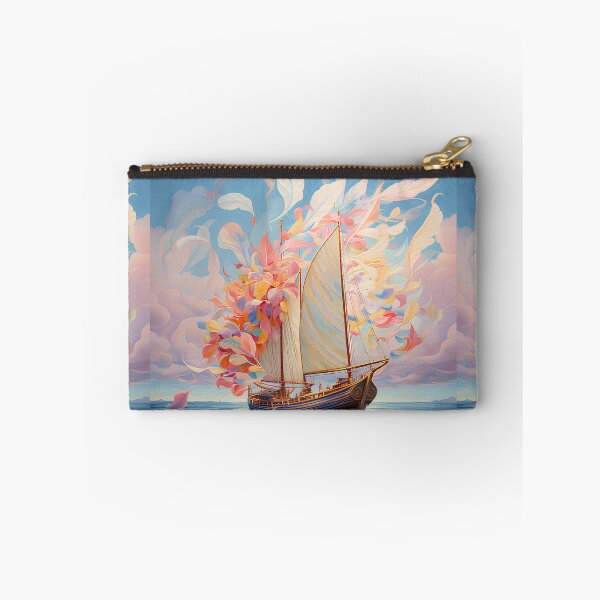 Item preview, art work junk boat sealing over ocean designed and sold by Zwzc.