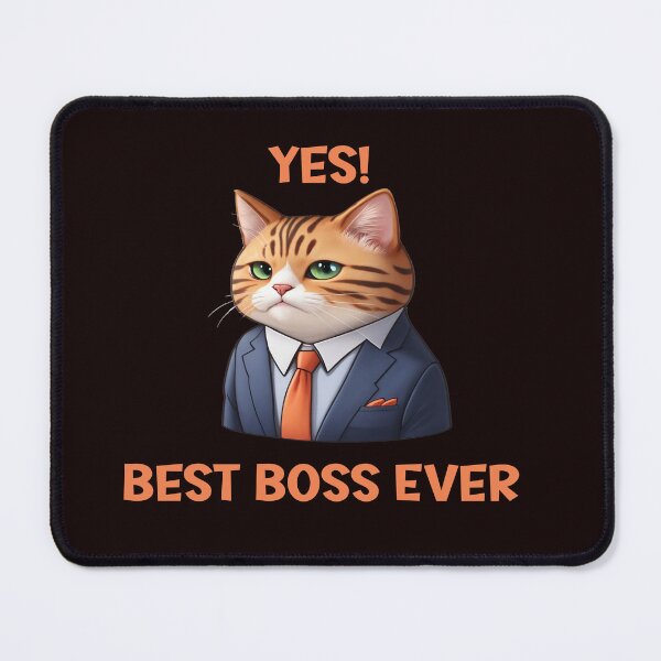 Item preview, YES Best Boss Ever cat designed and sold by jkrphoto.