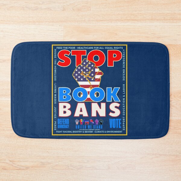 Item preview, PMD01033 Progressive Movement Designs patriotic American Stop Book Bans design shows you support democracy and you are against censorship for Progressive Democrats Liberals Teachers Educators designed and sold by ProgressiveLeft.