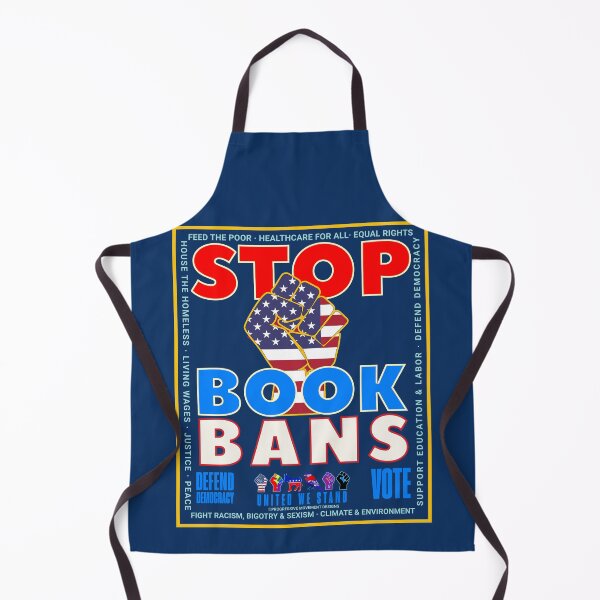 Item preview, PMD01033 Progressive Movement Designs patriotic American Stop Book Bans design shows you support democracy and you are against censorship for Progressive Democrats Liberals Teachers Educators designed and sold by ProgressiveLeft.
