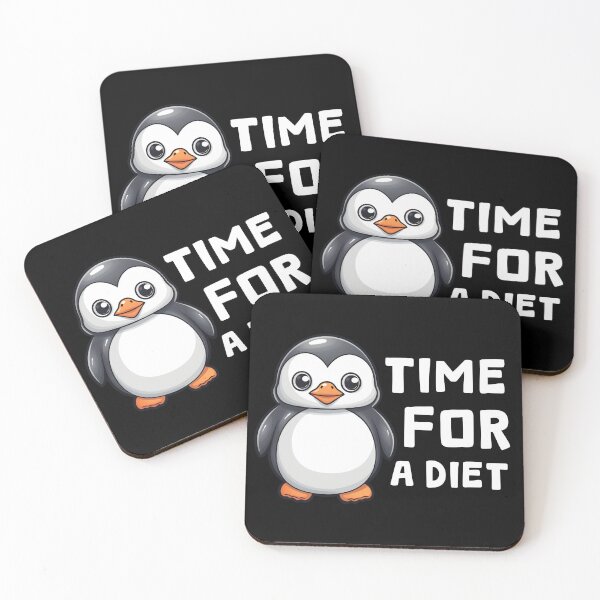 Item preview, Time for a diet Cute Penguin Funny Quote designed and sold by LudwikeArts.