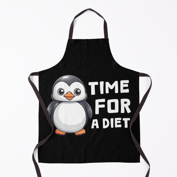 Item preview, Time for a diet Cute Penguin Funny Quote designed and sold by LudwikeArts.