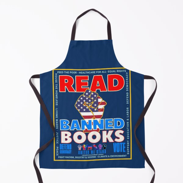 Item preview, PMD01034 Progressive Movement Designs patriotic American Read Banned Books design shows you support democracy and you are against censorship for Progressive Democrats Liberals Teachers Educators designed and sold by ProgressiveLeft.
