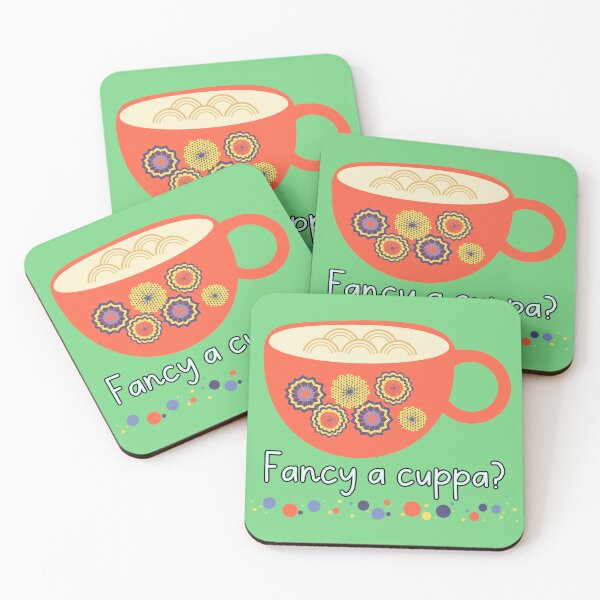 Item preview, Fancy A Cuppa Cute Patchwork Tea Mug designed and sold by Renata Illustrata.