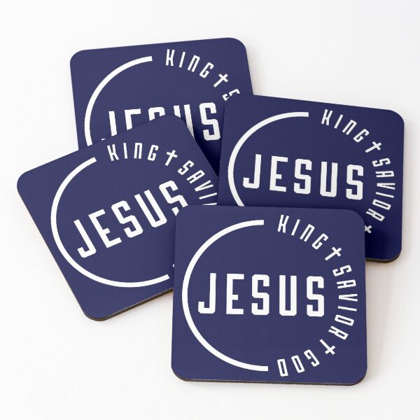 Item preview, Jesus: King, Savior, God Christian Logo designed and sold by CrossAndCrown.