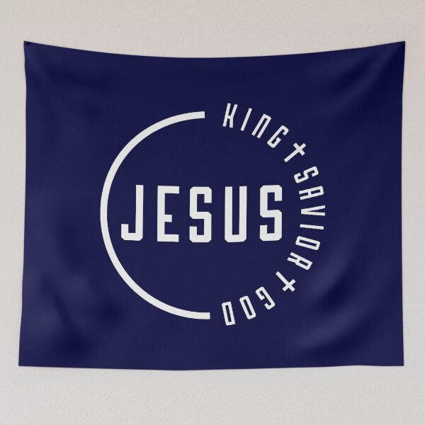 Item preview, Jesus: King, Savior, God Christian Logo designed and sold by CrossAndCrown.