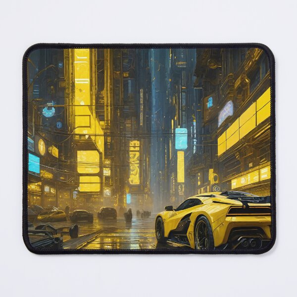Item preview, Cyber City of the Future in Yellows - Cityscape designed and sold by Delerat7.