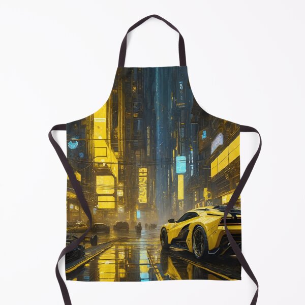 Item preview, Cyber City of the Future in Yellows - Cityscape designed and sold by Delerat7.