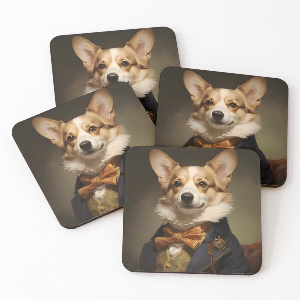 Item preview, Dapper Corgi Portrait Art designed and sold by ConfettiSkyArt.
