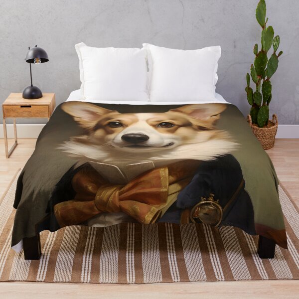 Item preview, Dapper Corgi Portrait Art designed and sold by ConfettiSkyArt.
