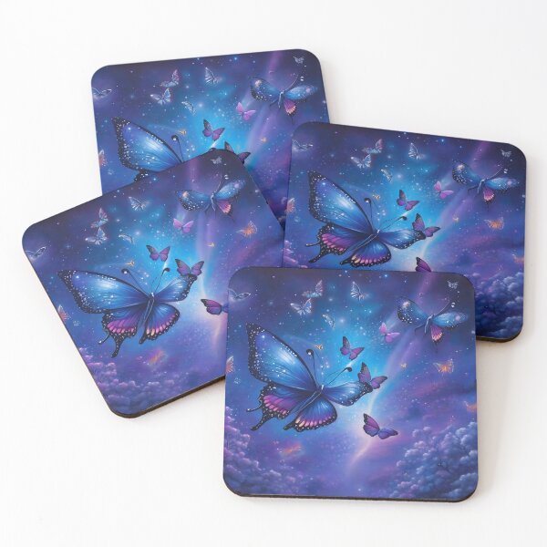 Item preview, Discover Celestial Tranquility with Our Glowing Butterfly Cosmos Tote Bag - (Blue Variant 2) designed and sold by TribalNative.
