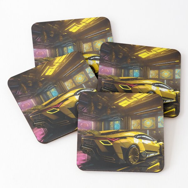 Item preview, Fast Car in Yellows - Cyber City Scene designed and sold by Delerat7.