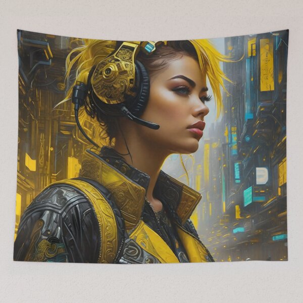 Item preview, Future Girl in Yellows - Cyber City scene designed and sold by Delerat7.