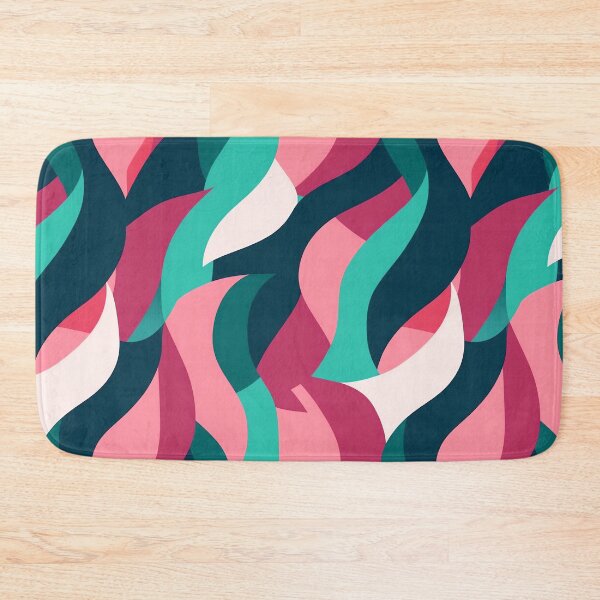 Item preview, Abstract Shades of Green and Pink Wavy Pattern designed and sold by ColorfulVanilla.
