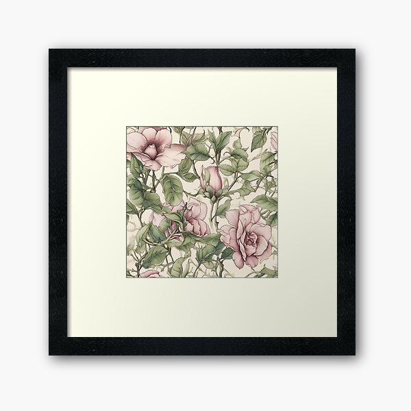 Item preview, Watercolour Art Nouveau Inspired Pink Roses Pattern designed and sold by DarlaEdnaFleur.
