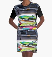 Surfboard Marathon Graphic T-Shirt Dress