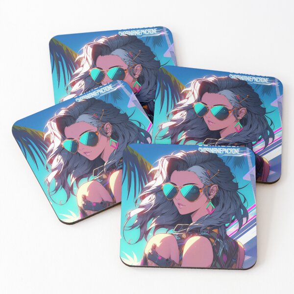 Item preview, 90s Anime Girl Brianna in Miami: A Nostalgic Sunshine Escape! designed and sold by RIAiCreations.