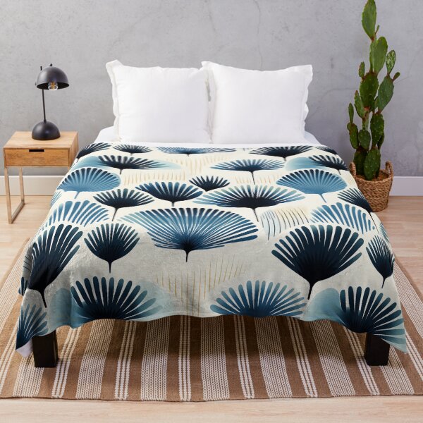 Item preview, Abstract Flower Fan Blue and Yellow Pattern designed and sold by ColorfulVanilla.