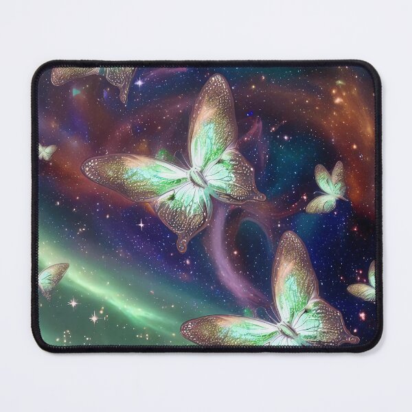 Item preview, Discover Celestial Tranquility with Our Glowing Butterfly Cosmos Tote Bag - (Green Variant 1) designed and sold by TribalNative.