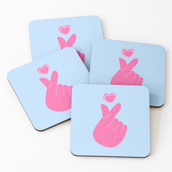 Item preview, Pink and Blue Finger Heart designed and sold by Charlottieloux.