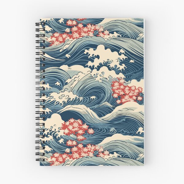 Item preview, Japanese Waves and Sakura Blossom designed and sold by RetroPrints.