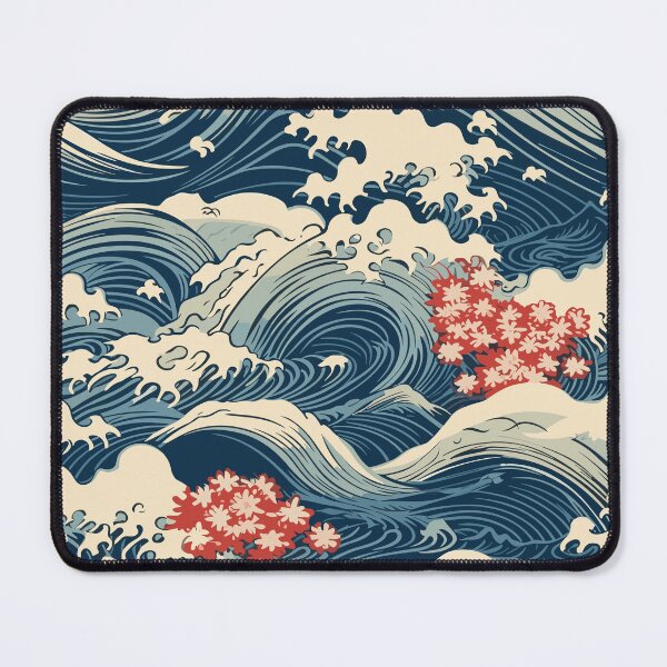 Item preview, Japanese Waves and Sakura Blossom designed and sold by RetroPrints.