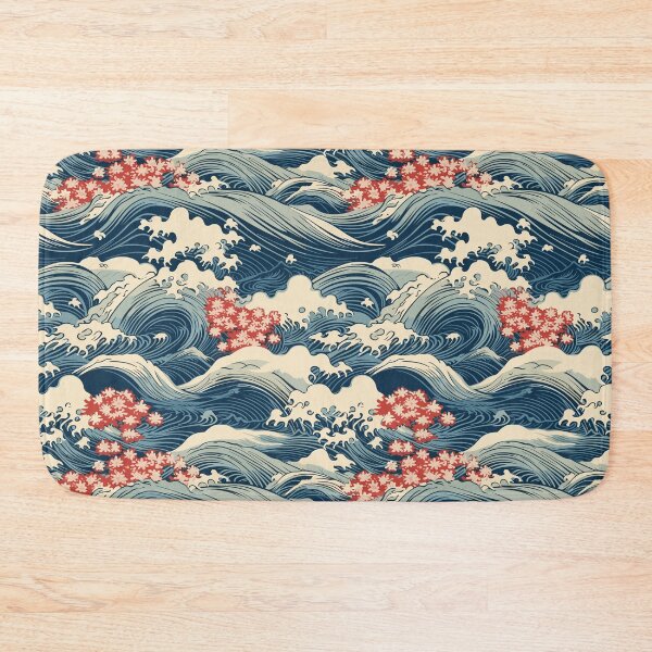 Item preview, Japanese Waves and Sakura Blossom designed and sold by RetroPrints.