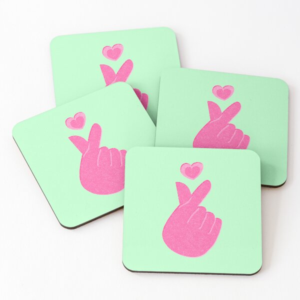 Item preview, Pink and Green Finger Heart designed and sold by Charlottieloux.